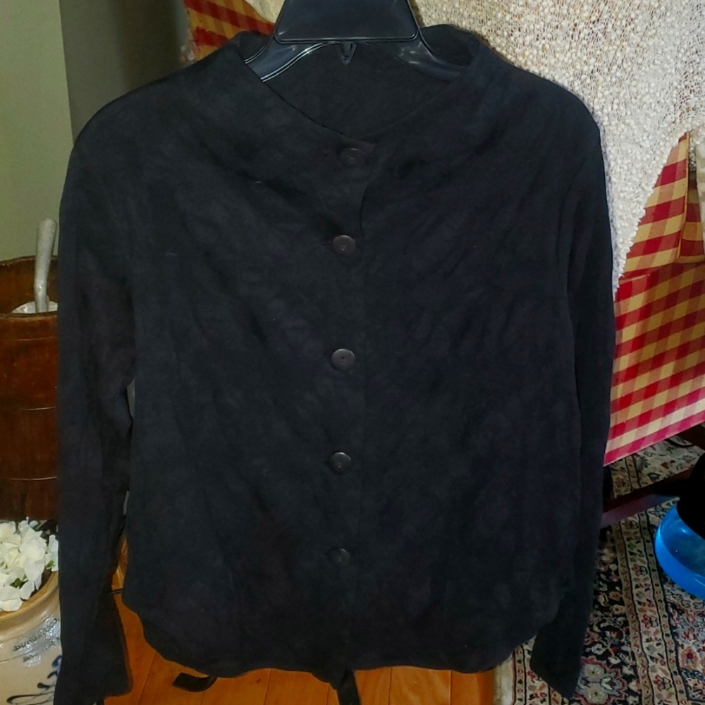 Porto SF black button-up blazer